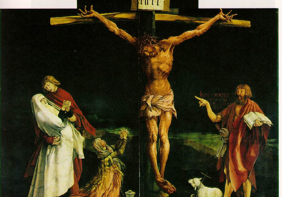 Crucifixion, Isenheim Altarpiece, Matthias Grunewald (1470-1528)