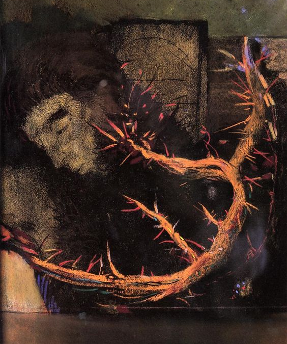 Christ with Red Thorns, Odilon Redon (1840-1916)