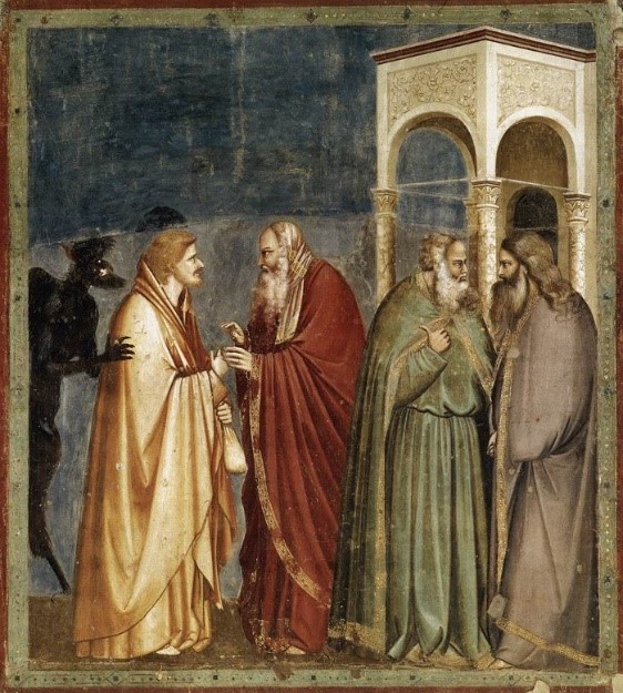 The Pact of Judas, GiottoDi Bondone (1267-1337)